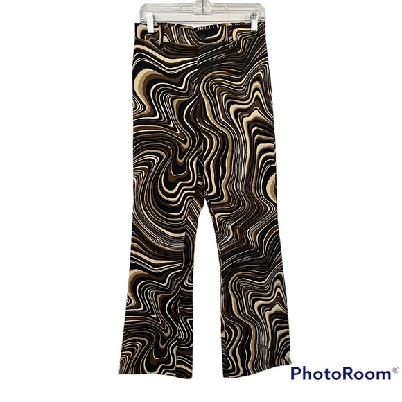 Motel rocks ZOVEN FLARE TROUSER IN
70'S RIPPLE size small - Picture 3 of 5